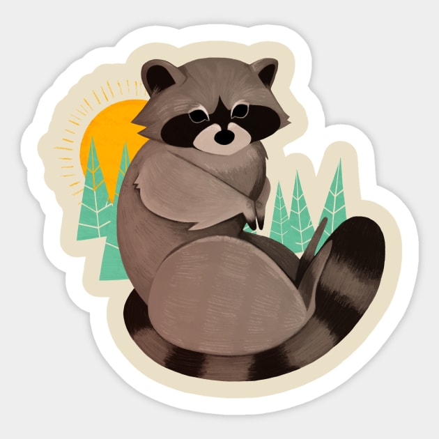 Racoon Sticker by Blanquiurris